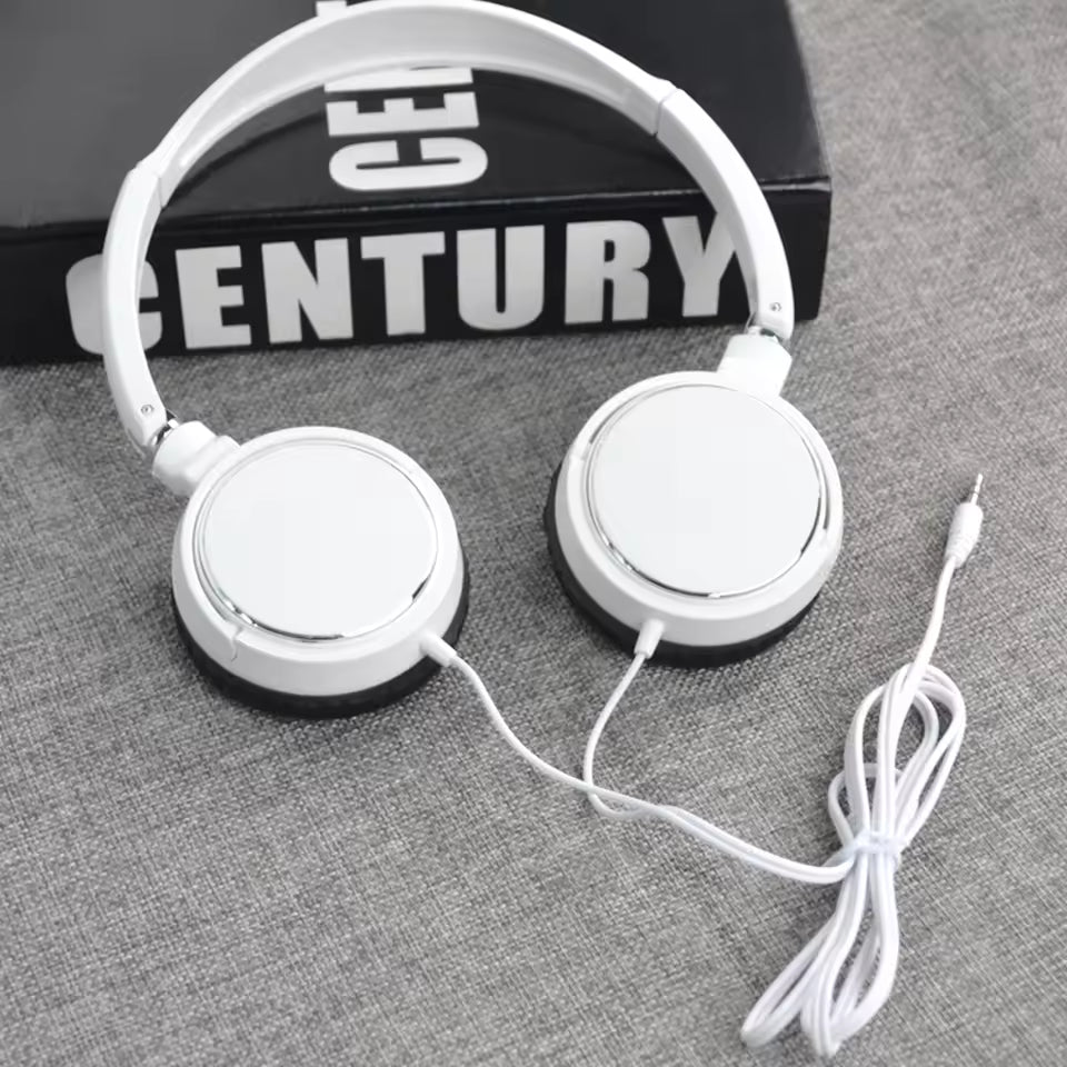 Wired Computer Headphone Foldable Portable Music Gaming Headset Noise Canceling Sports Earphone Stereo Headset