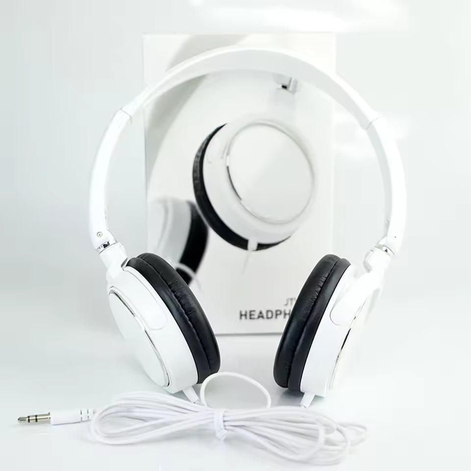 Wired Computer Headphone Foldable Portable Music Gaming Headset Noise Canceling Sports Earphone Stereo Headset