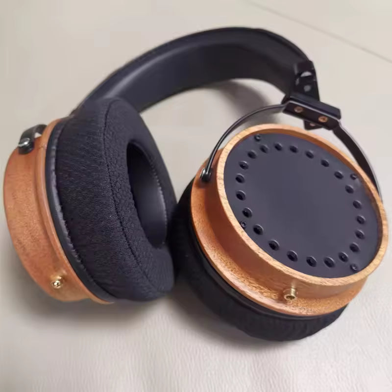 Headphones DIY Open Back Type Headphones Housing Sheepskin Leather Headband 50MM 70MM Wodden Headphones DIY