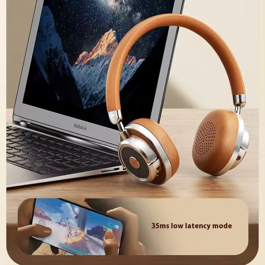 iKF Rona Retro Wireless Headphones Bluetooth Hi-Res Noise Reduction Headsets Portable Lightweight Stereo Bass Sport Headphones