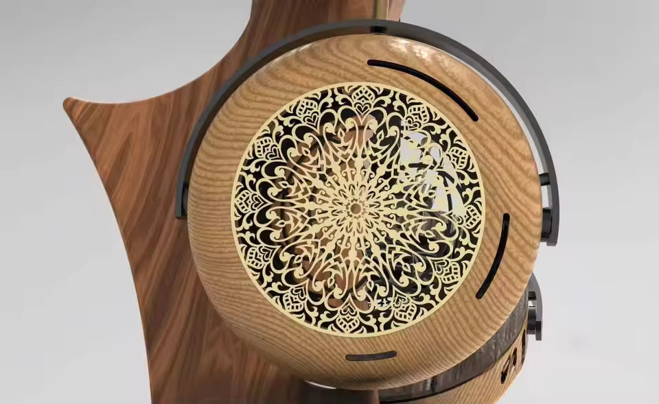 HD audiophile headphones handmade DIY Wood material