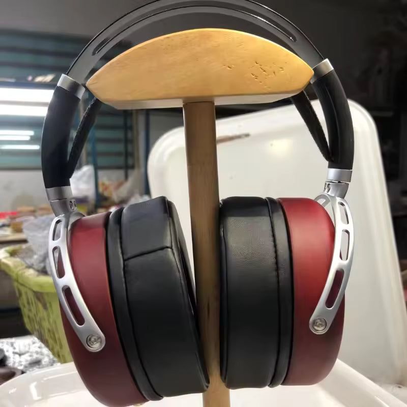 Soild Wood Headphone Case Custom 50/53mm Fever HiFi Level Monitoring High-end Headphone Open Shell Headest Red Wood Decoration