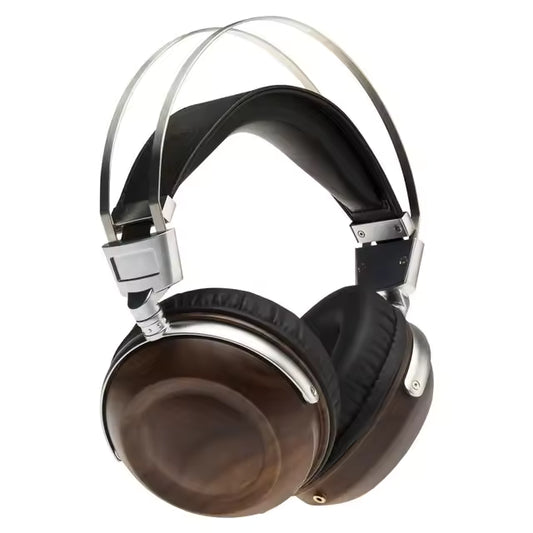 Monitoring HIFI Headphones 50mm Dynamic Wooden Earphone Over-the -Ear Bass Stereo Studio Audio Monitoring Metal Headset